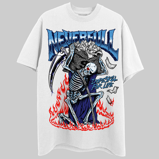 Jordan 3 "Midnight Navy" DopeSkill T-Shirt NeverFull Graphic Streetwear - White 