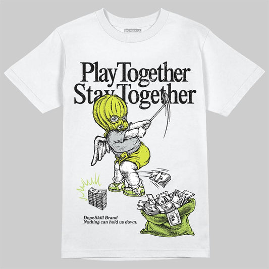 Air Max 90 x Patta Cyber and Particle Grey DopeSkill T-Shirt Play together, Stay together Graphic Streetwear - White
