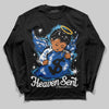 Jordan 12 “Blueberry” DopeSkill Long Sleeve T-Shirt Heaven Sent Graphic Streetwear - Black