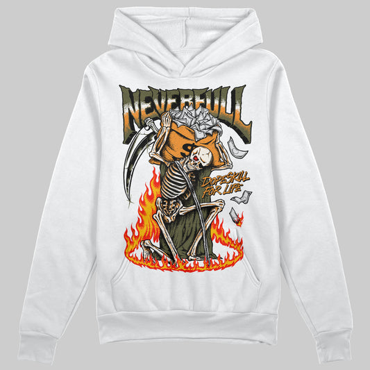 Jordan 5 "Olive" DopeSkill Hoodie Sweatshirt Heartless Graphic Streetwear - White 