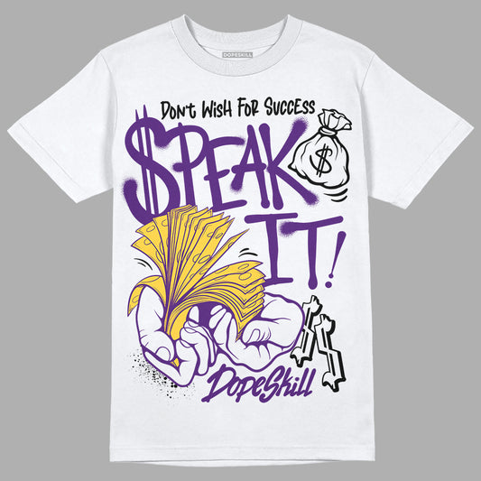 Jordan 12 “Field Purple” DopeSkill T-Shirt Speak It Graphic Streetwear - White