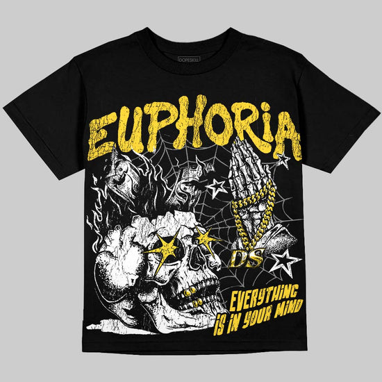 Jordan 4 Thunder DopeSkill Oversize Print T-Shirt Euphoria Graphic Streetwear - Black