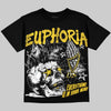 Jordan 4 Thunder DopeSkill Oversize Print T-Shirt Euphoria Graphic Streetwear - Black
