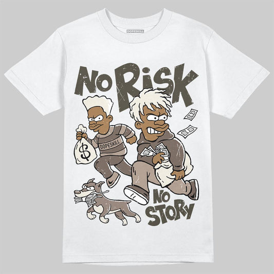 New Balance 204L Mushroom DopeSkill T-Shirt No Risk No Story Graphic Streetwear - White 