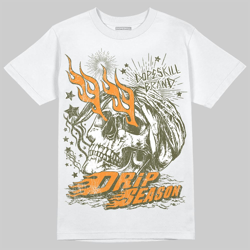Jordan 5 "Olive" DopeSkill T-Shirt Drip Season Graphic Streetwear - White
