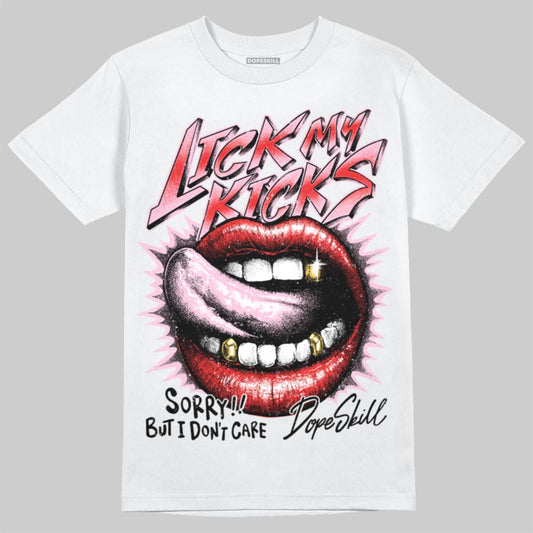 Awake NY x Air Jordan 5 Arctic Pink DopeSkill T-Shirt Lick My Kicks Graphic Streetwear - White