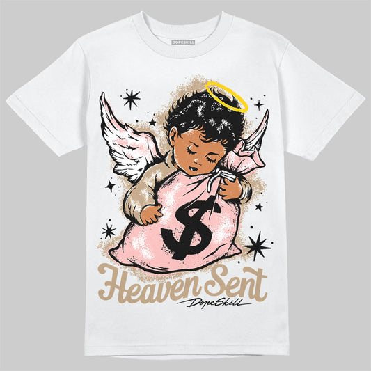 Nike Air Force 1 Low Canvas “Linen” DopeSkill T-Shirt Heaven Sent Graphic Streetwear - White
