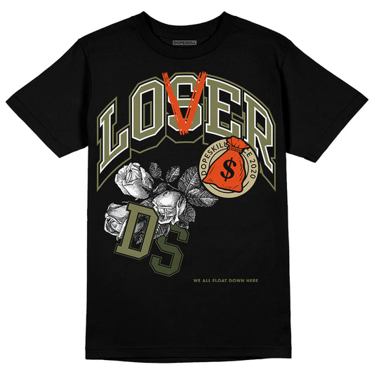 Olive Sneakers DopeSkill T-Shirt Loser Lover Graphic Streetwear - Black