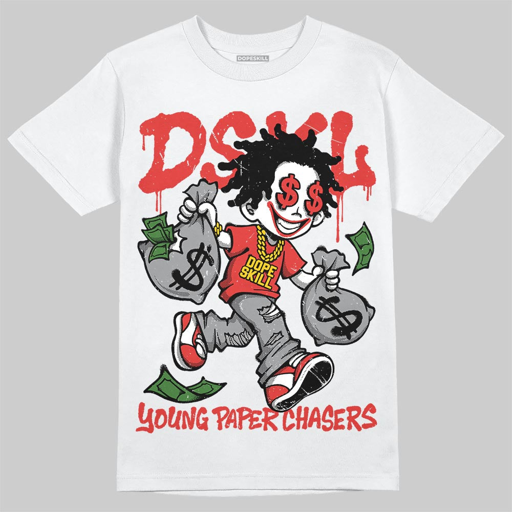 Jordan 4 Toro Bravo DopeSkill T-Shirt Young Paper Chasers Graphic Streetwear - White