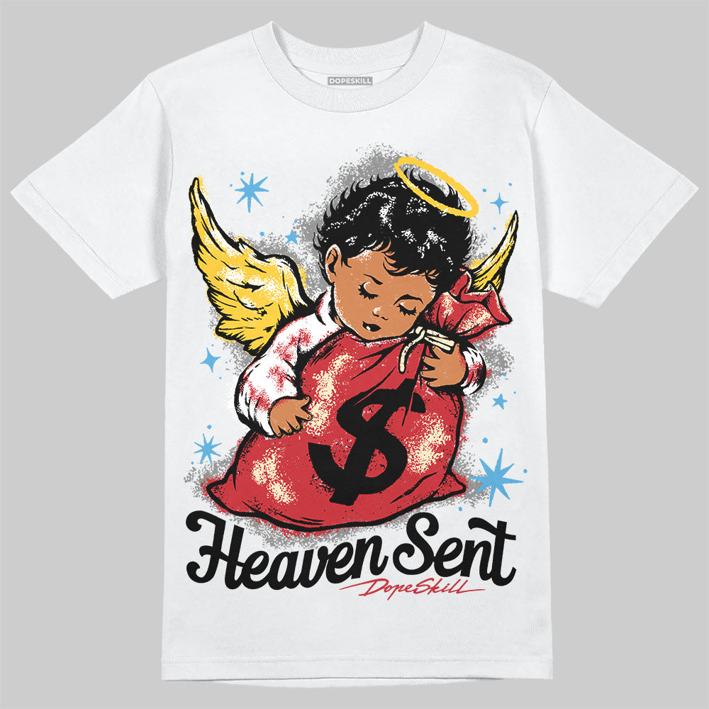 Union LA x Air Jordan 1 High OG “Chicago/Shadow” DopeSkill T-Shirt Heaven Sent Graphic Streetwear - White