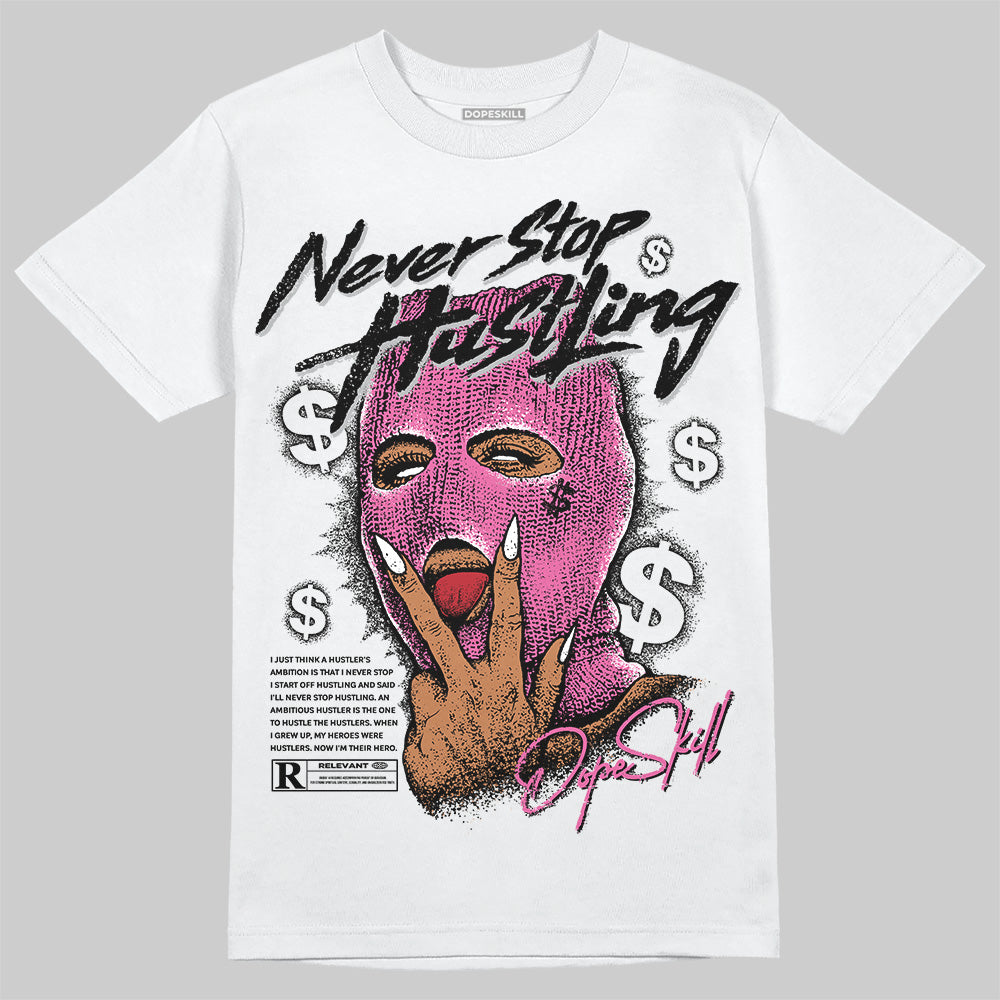 Asics Gel-Kayano 14 ‘Cream Sweet Pink’ DopeSkill T-Shirt Never Stop Hustling Graphic Streetwear - White