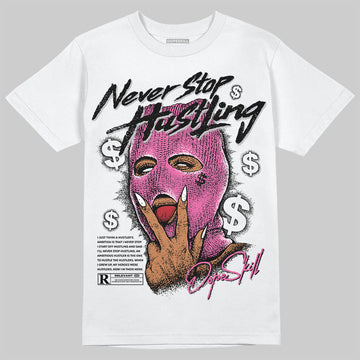 Asics Gel-Kayano 14 ‘Cream Sweet Pink’ DopeSkill T-Shirt Never Stop Hustling Graphic Streetwear - White