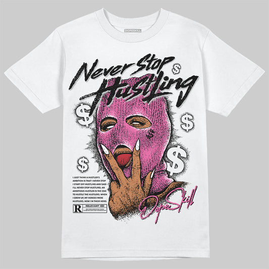 Asics Gel-Kayano 14 ‘Cream Sweet Pink’ DopeSkill T-Shirt Never Stop Hustling Graphic Streetwear - White