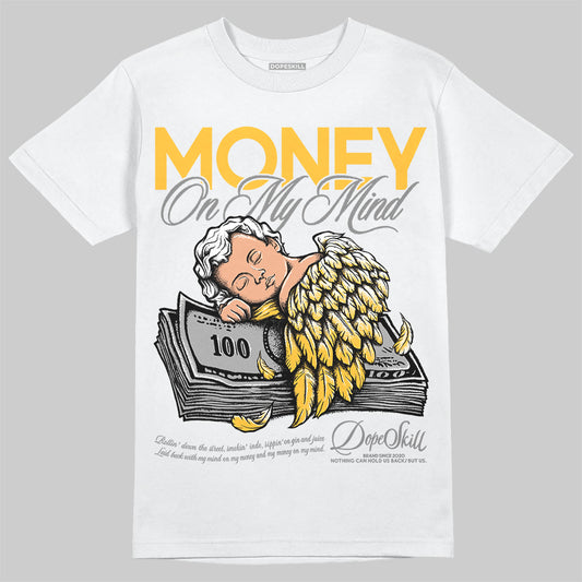 New Balance 9060 Varsity Gold (GS) DopeSkill T-Shirt MOMM Graphic Streetwear - White 