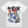 Jordan Spizike Low “Storm Blue” DopeSkill T-Shirt No Risk No Story Graphic Streetwear - White