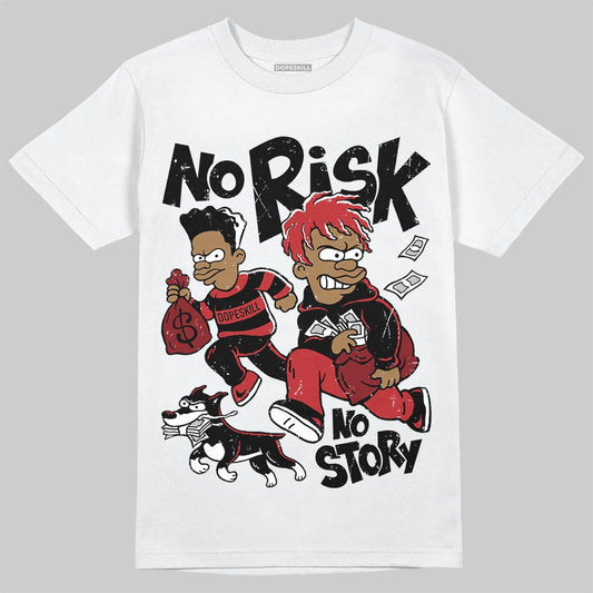 Air Foamposite One Cough Drop (2025) DopeSkill T-Shirt No Risk No Story Graphic Streetwear - White