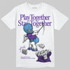 PURPLE Sneakers DopeSkill T-Shirt Play together, Stay together Graphic Streetwear - White 