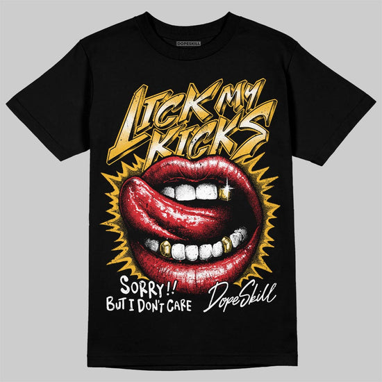 Jordan 5 'Tokyo' DopeSkill T-Shirt Lick My Kicks Graphic Streetwear - Black