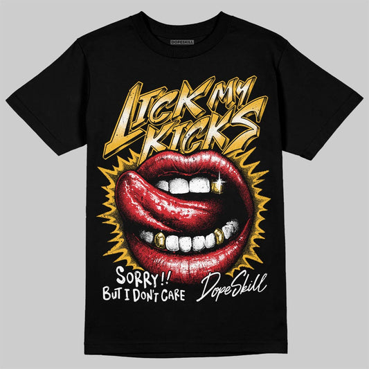 Jordan 5 'Tokyo' DopeSkill T-Shirt Lick My Kicks Graphic Streetwear - Black