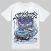 Jordan 6 University Blue DopeSkill T-Shirt New Side Hustler Graphic Streetwear - White