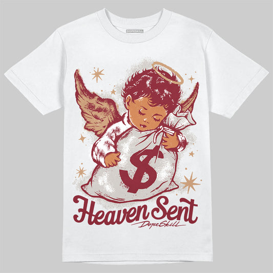 Adidas SAMBA OG ‘Collegiate Burgundy’ DopeSkill T-Shirt Heaven Sent Graphic Streetwear - White