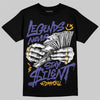 Jordan 4 Lakers DopeSkill T-Shirt Legends Never Stay Silent Graphic Streetwear - Black