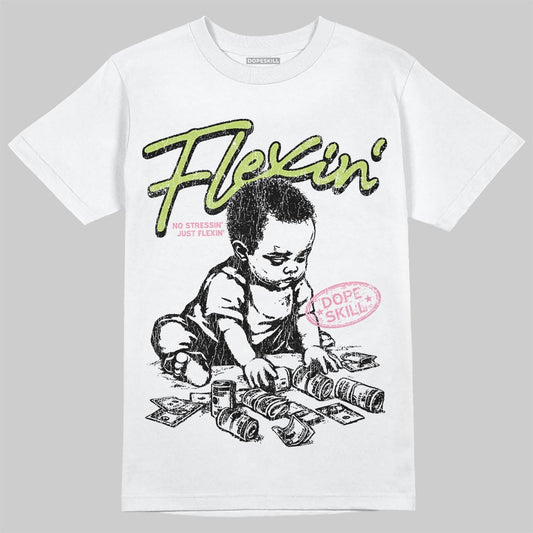 Chase B x Travis Scott x Jordan Jumpman Jack DopeSkill T-Shirt Flexin' Graphic Streetwear - White