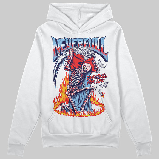 University Blue Sneakers DopeSkill Hoodie Sweatshirt Heartless Graphic Streetwear - White