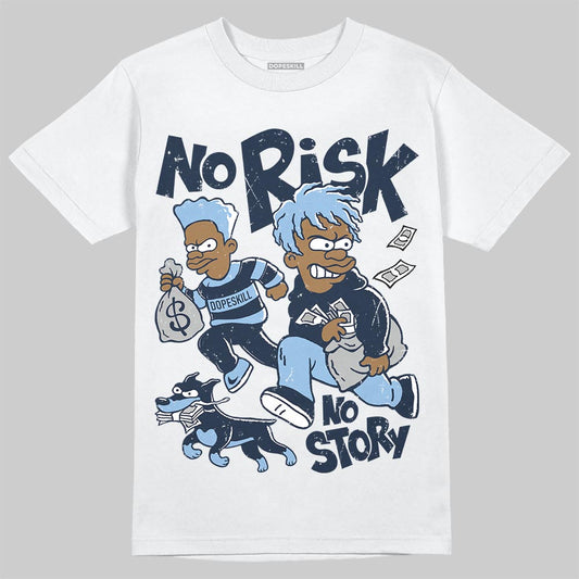 Asics Gel-Cumulus 16 Wash/Independence Blue DopeSkill T-Shirt No Risk No Story Graphic Streetwear - White 