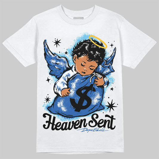 Jordan 12 “Blueberry” DopeSkill T-Shirt Heaven Sent Graphic Streetwear - White