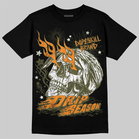 Jordan 5 "Olive" DopeSkill T-Shirt Drip Season Graphic Streetwear - Black