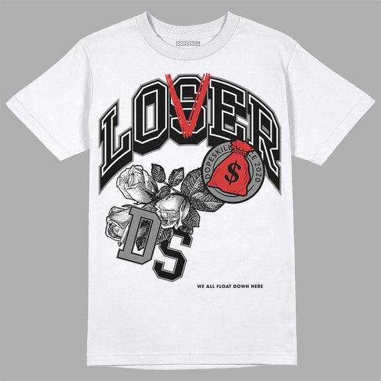 Jordan 1 High OG “Black/White” DopeSkill T-Shirt Loser Lover Graphic Streetwear - White 