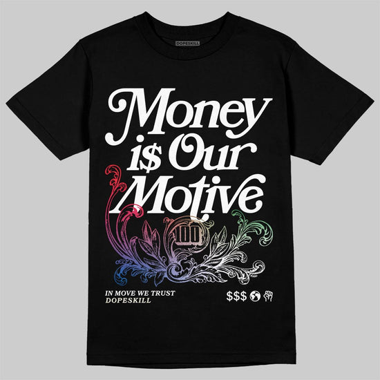 Jordan 11 City Pack “285” Atlanta DopeSkill T-Shirt Money Is Our Motive Typo Graphic Streetwear - black