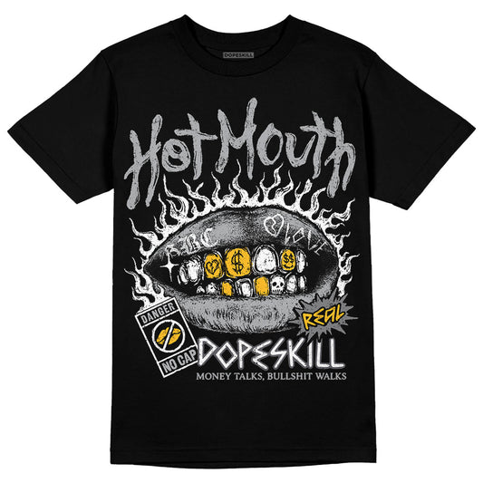 Jordan 4 Retro 'Wet Cement' DopeSkill T-Shirt Hot Mouth Graphic Streetwear - Black