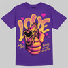 PURPLE Sneakers DopeSkill T-Shirt Love Shot Graphic Streetwear - Purple