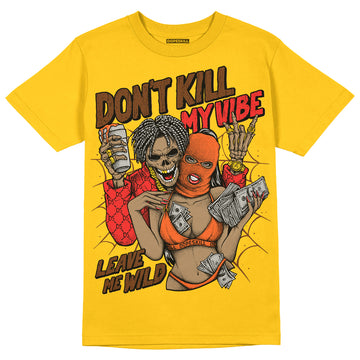 Yellow Sneakers DopeSkill Gold  T-Shirt Don't Kill My Vibe Graphic Streetwear 