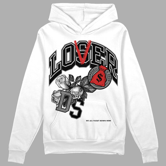 Jordan 1 High OG “Black/White” DopeSkill Hoodie Sweatshirt Loser Lover Graphic Streetwear - White 