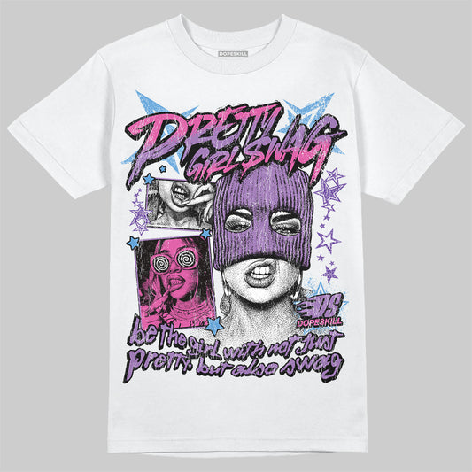 PURPLE Sneakers DopeSkill T-Shirt Pretty Girl Swag Graphic Streetwear - White