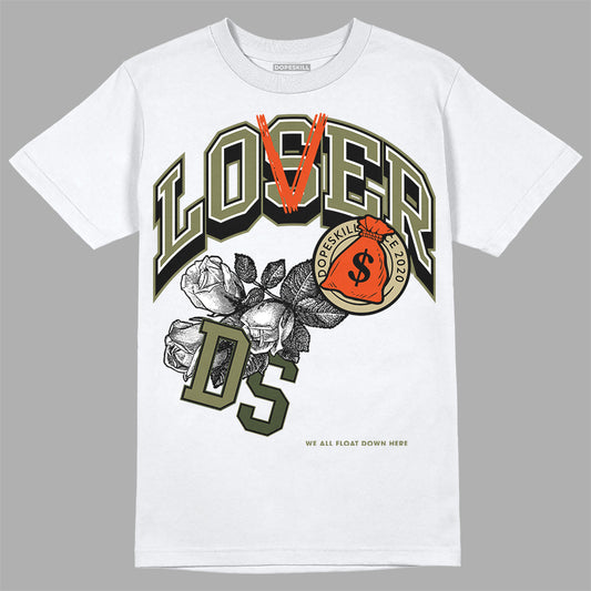 Olive Sneakers DopeSkill T-Shirt Loser Lover Graphic Streetwear - White