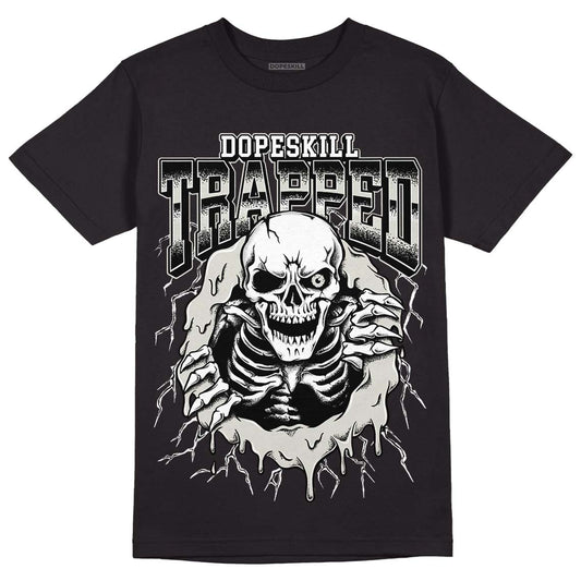 Jordan 4 Military Black DopeSkill T-Shirt Trapped Halloween Graphic Streetwear - Black
