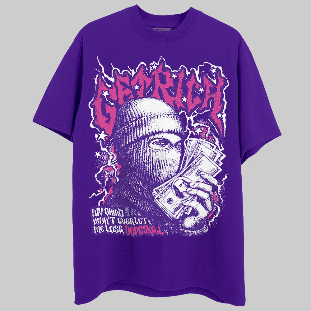 PURPLE Sneakers DopeSkill T-Shirt New Get Rich Graphic Streetwear - Purple