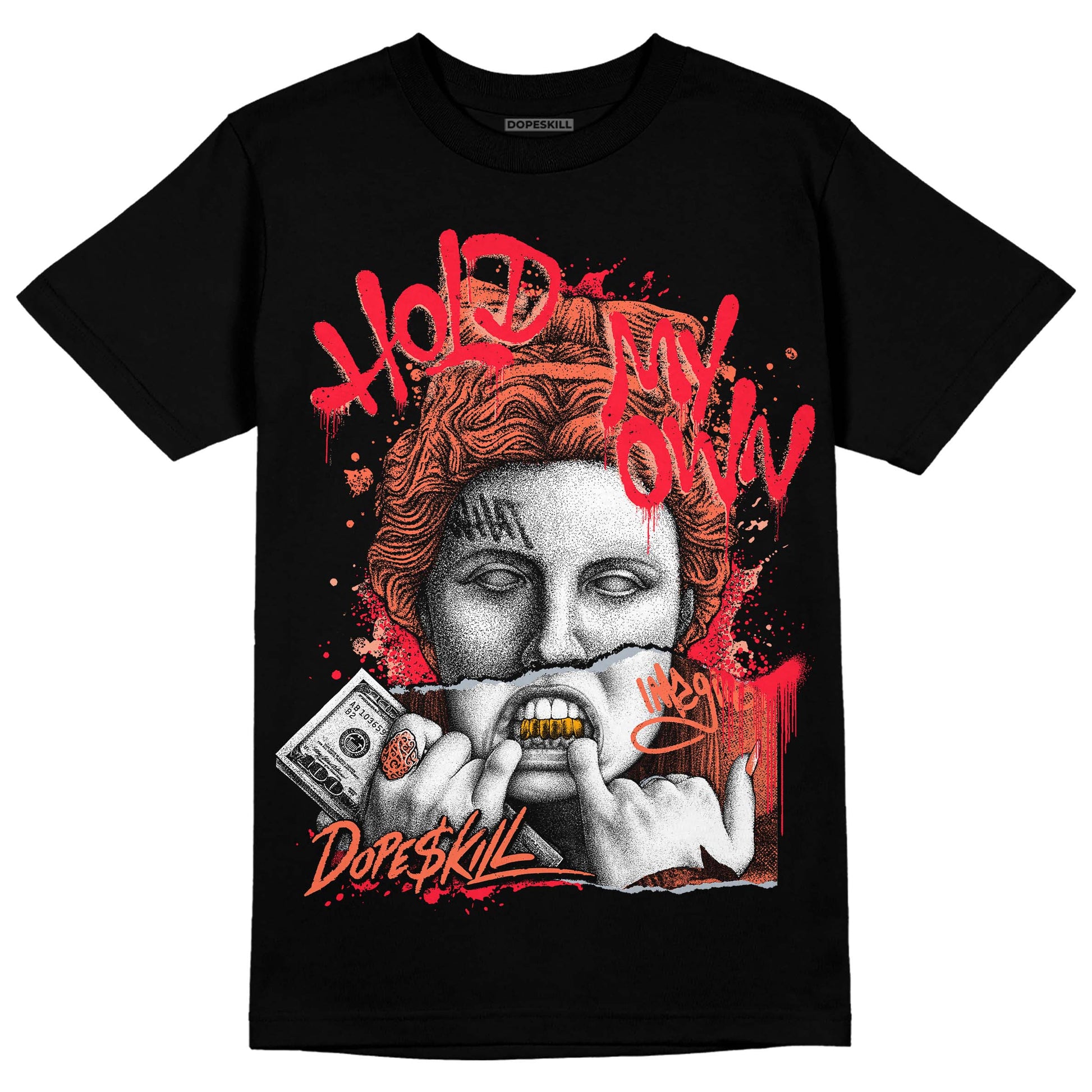 DJ Khaled x Jordan 5 Retro ‘Crimson Bliss DopeSkill T-shirt Hold My Own Graphic Streetwear - Black