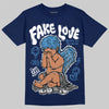 Jordan 3 "Midnight Navy" DopeSkill Navy T-Shirt New Fake Love Graphic Streetwear