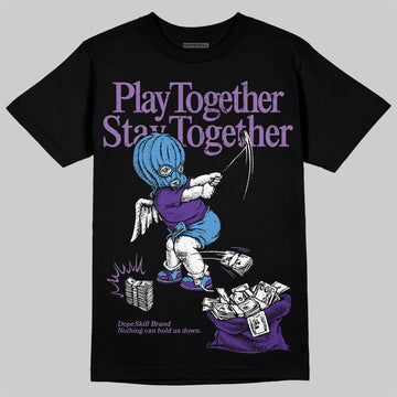 PURPLE Sneakers DopeSkill T-Shirt Play together, Stay together Graphic Streetwear - Black