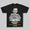 Yellow Oversize Print Scared Money Don't Make No Money DopeSkill Graphic Premium T-shirt Streetwear - black