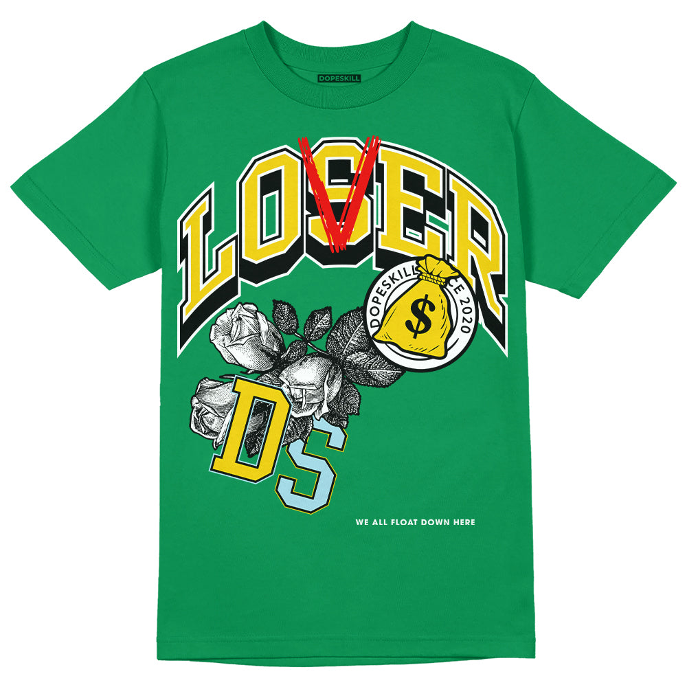 Jordan 5 “Lucky Green” DopeSkill Green T-shirt Loser Lover Graphic Streetwear 
