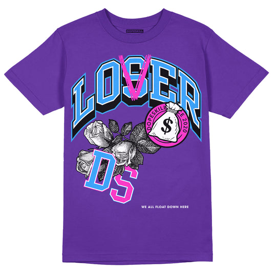 Dunk Low Championship Court Purple DopeSkill Purple T-shirt Loser Lover Graphic Streetwear