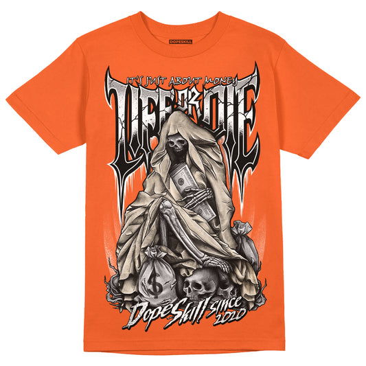 Jordan 3 Georgia Peach DopeSkill Orange T-shirt Life or Die Graphic Streetwear