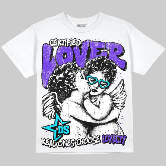 Jordan 6 "Aqua" DopeSkill T-Shirt Real Ones Choose Loyalty Graphic Streetwear - White