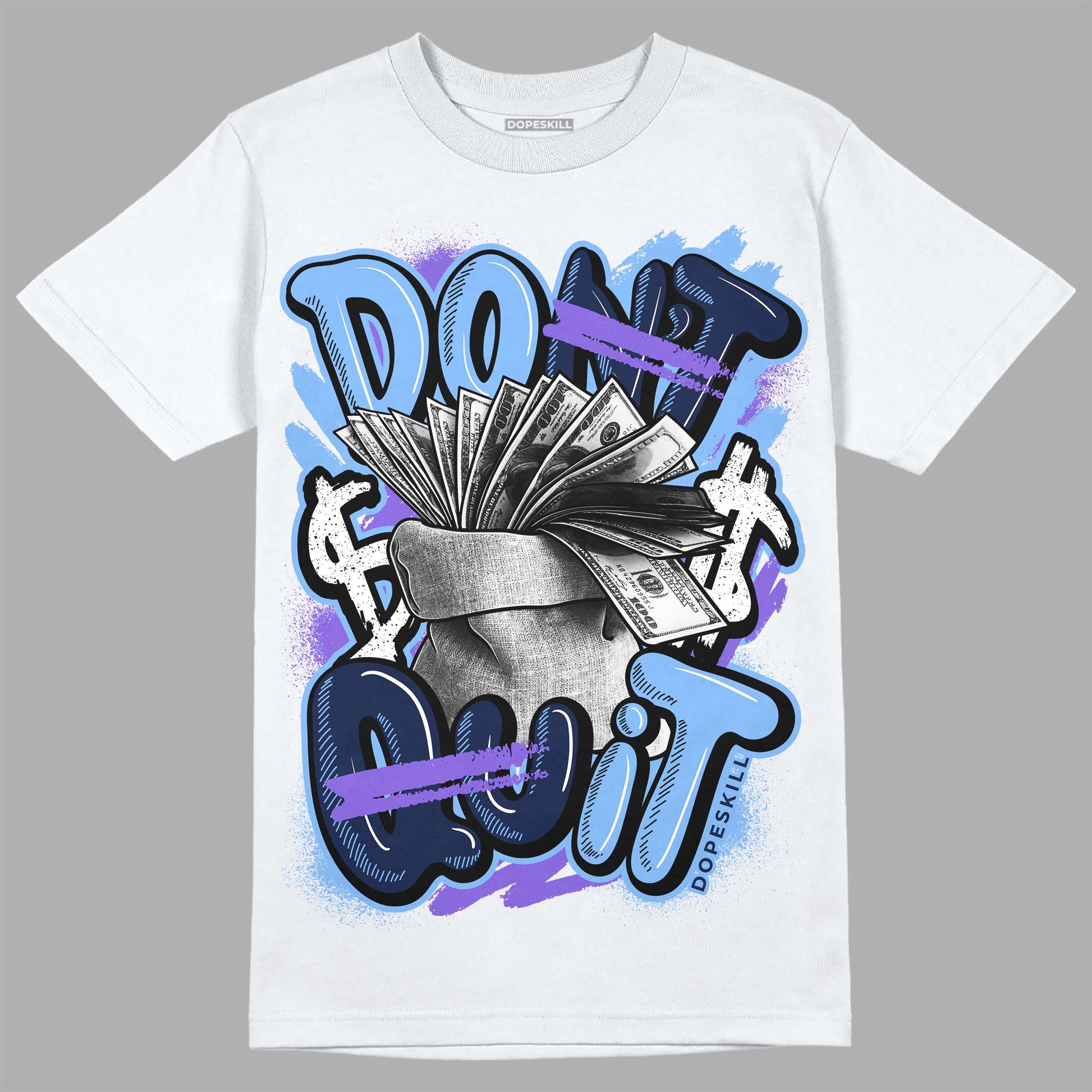 Jordan 5 SE “Georgetown” DopeSkill T-Shirt Don't Quit Graphic Streetwear